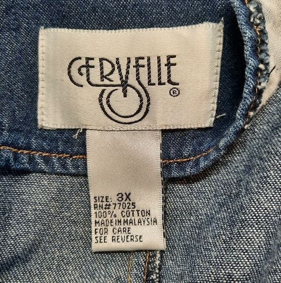 Vintage Homemade MN Vikings Patchwork Cervelle Chambray Blazer Size 3X Blue - Picture 4 of 5